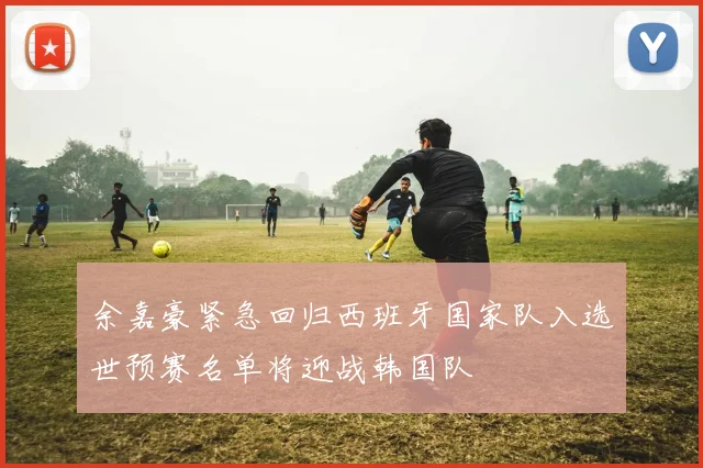 余嘉豪紧急回归西班牙国家队入选世预赛名单将迎战韩国队